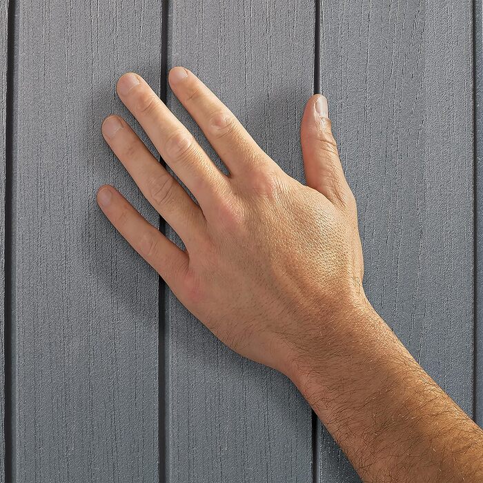 Садовий будинок Keter Darwin 2,8 м², сірий (6x8) - пластиковий, з вентиляцією та одними дверима, 25x184x205 см