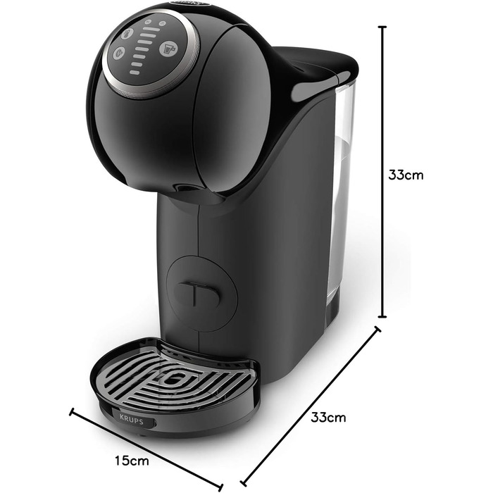 Кавомашина NESCAFÉ Dolce Gusto Krups Genio S PLUS KP3408, автоматична, для еспресо та капсул, чорна