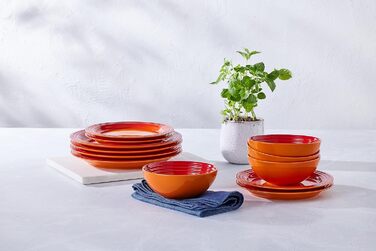 Набір посуду Le Creuset 12 предметів з кераміки, колір - рубіново-червоний, артикул 79351000907081