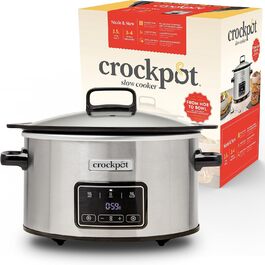 Мультиварка Crockpot Schongarer Slow Cooker 7.5 л, сталь, цифрове керування