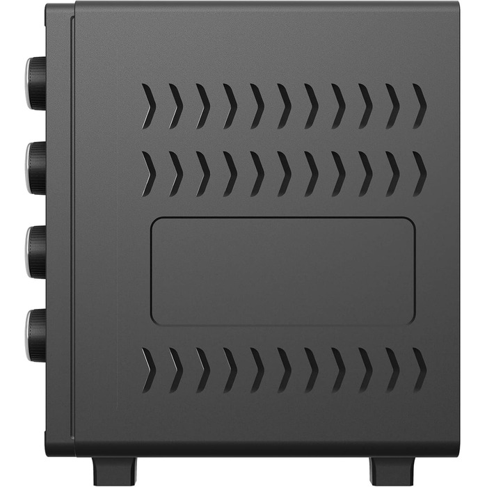 Міні-піч TurboTronic 35л з конвекцією, чорна, 1600W. 2 дека, таймер, піч для піци та гриль