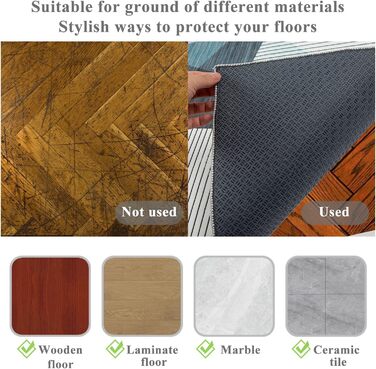 Килимок для захисту підлоги під стілець: 90x120 см, антиковзаюча підкладка для офісного/ігрового крісла, килимок для захисту від подряпин