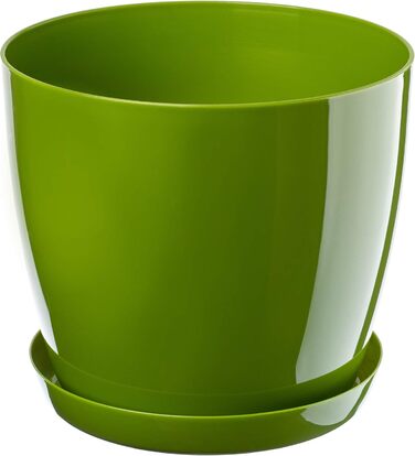 Набір горщиків для квітів KADAX (3 шт.) – зелений, 20/23 см | Пластикові горщики для дому, підвіконня, кімнатні рослини та трави