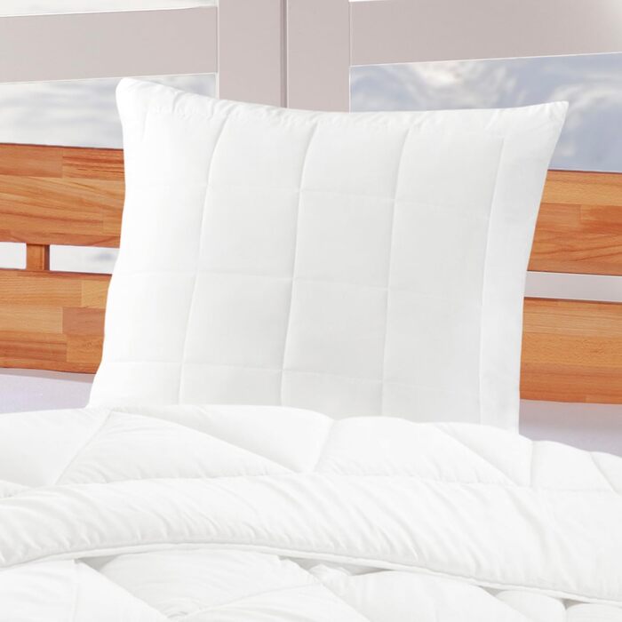Набір пружинних подушок DILUMA Pocket - Тришарова комфортна подушка - Знімний чохол на блискавці - Внутрішня подушка з 3 пружинами - Вбудовані повітряні камери - OEKO-TEX100 (1, 80x80 см)