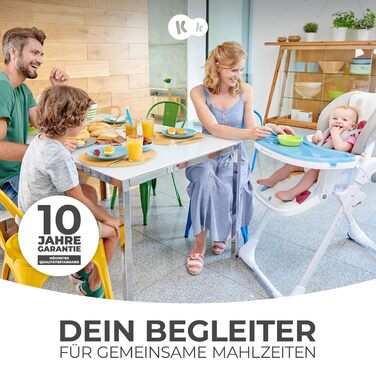 Дитячий стільчик Kinderkraft Yummy – багатофункціональний, для малюків від народження, PU-матеріал, легко миється