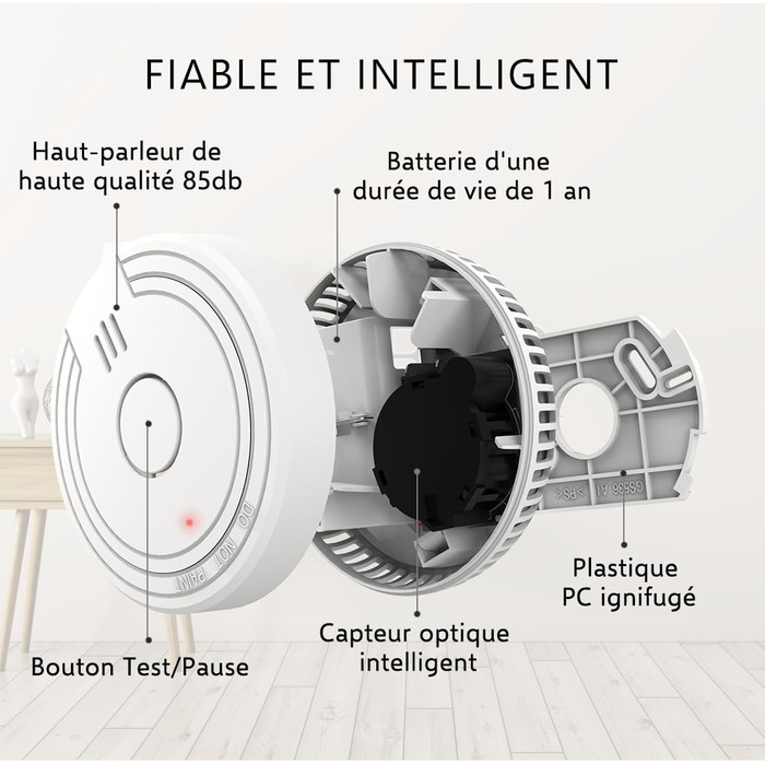 Датчик диму ELRO FS1801 - 10 шт. Відповідає стандарту EN14604