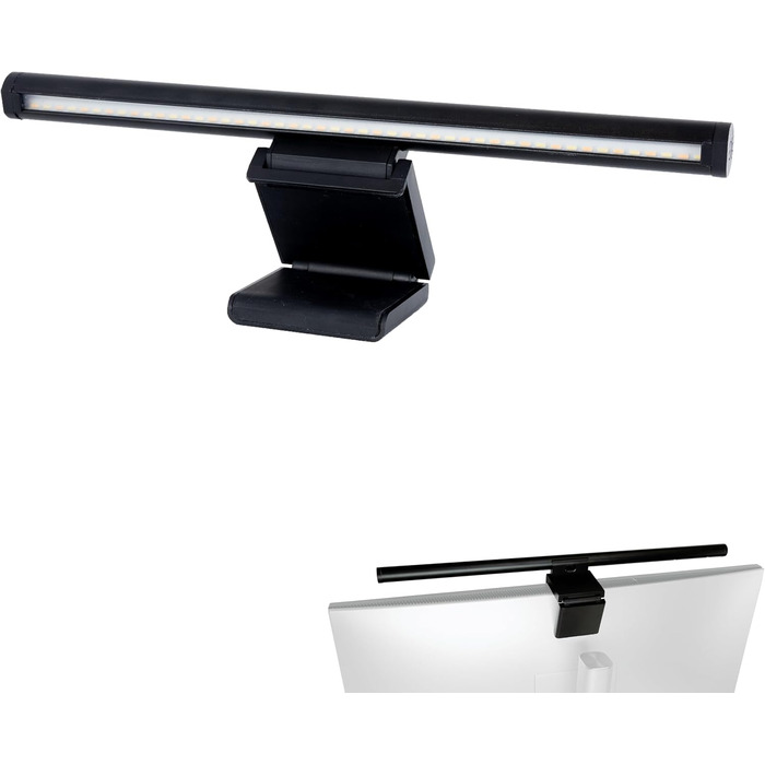 USB лампа REV Monitor з акумулятором, 49 см, кріпленням, 130 лм, 3 кольори, чорна