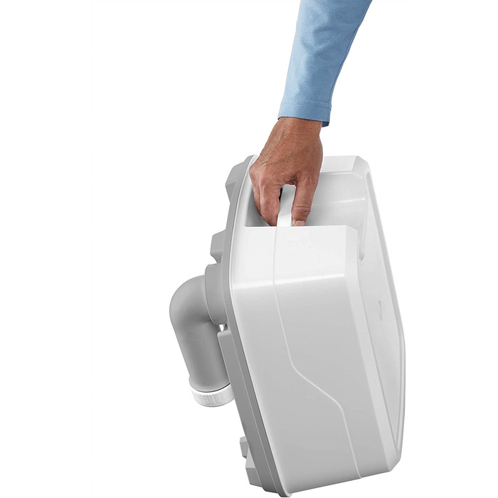 Портативна туалет Thetford Qube, біло-сіра, 330 x 383 x 427 мм (Porta Potti 335, Single)