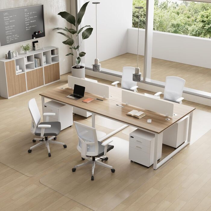 Захисна килимок NATRKE для офісного крісла, 122x92 см, для паркету та ламінату, PVC, прозора підкладка під стілець