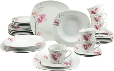 Набір посуду CreaTable Amelie AIKO, 18 предметів, порцеляна, для посудомийної машини та мікрохвильовки