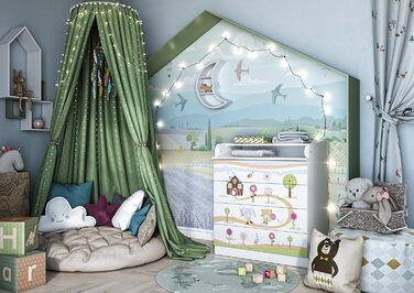 Комод-пеленальник Shefa Kids 800 білий - якісний комод з пеленальним столиком для дитячої кімнати