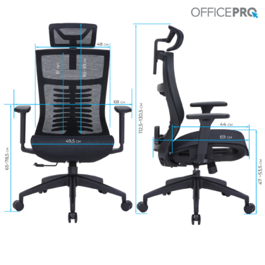 Крісло офісне OfficePro Balance OC620-B-B-B