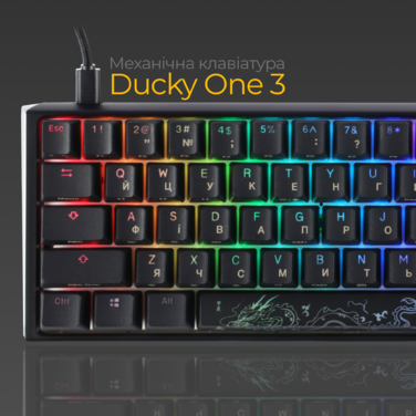 Механічна клавіатура Ducky One 3 Mini Cherry MX Red RGB Black UA