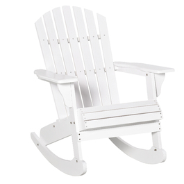 Садове крісло Outsunny Adirondack Крісло-гойдалка Крісло-гойдалка 77 x 94 x 97 см, білий, стійкий до погодних умов, ідеально підходить для саду та балконних меблів