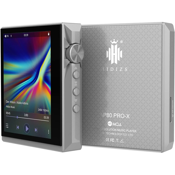 Портативний Hi-Res MQA Bluetooth музичний плеєр AP80 PRO-X з двома DAC ESS9219C, підтримкою MQA 8X, LDAC, apt-X, AAC, USB DAC, DSD256, HiBy Link, бездротовий аудіо плеєр (білий)