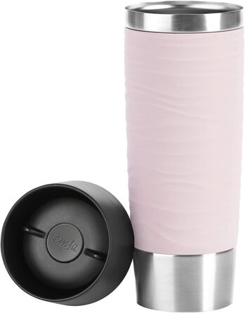 Термокружка EMSA Wave Design N2011900, 0,5 л, рожева, з клапаном, 6 годин гаряча/12 годин холодна