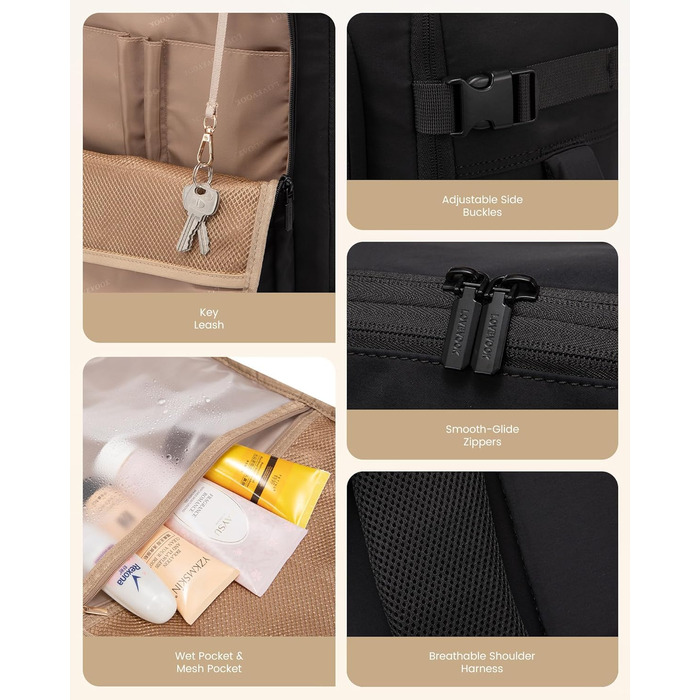 Рюкзак для ручної поклажі OVEVOOK: 40 л, водонепроникний, для подорожей, 17