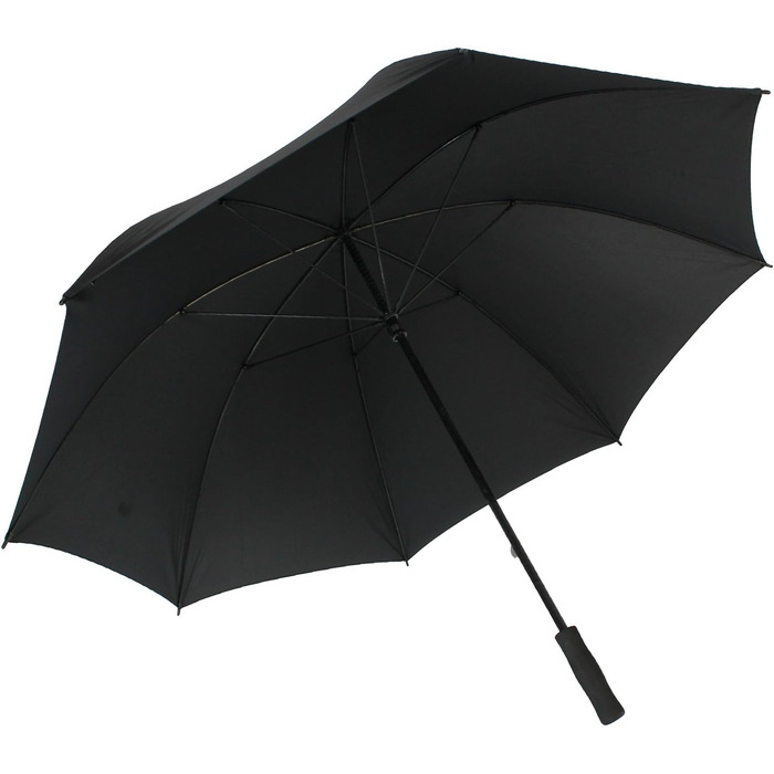 Легка парасолька з повного скловолокна для 2 осіб - розмір XXL - дуже міцна - парасолька для гольфу (чорна)