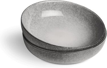 Набір посуду Misty Cliff 24 шт., Столовий набір з керамограніту на 4 персони (набір супових мисок 2 штуки)