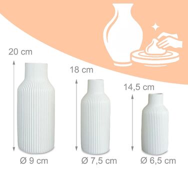 Набір ваз Relaxdays (3 шт.)