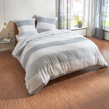 Постільна білизна Dream Sleep Beaver Stripes Grey 80 см (1 підковдра 155 x 200 см 1 наволочка 80 x 80)