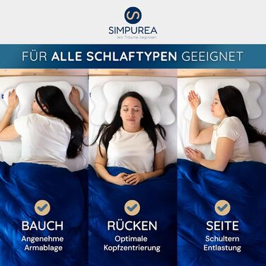 Ортопедична подушка 'Bamboo' з меморі-піною та бамбуковим чохлом – для тих, хто спить на спині, боці та животі. Білий колір.