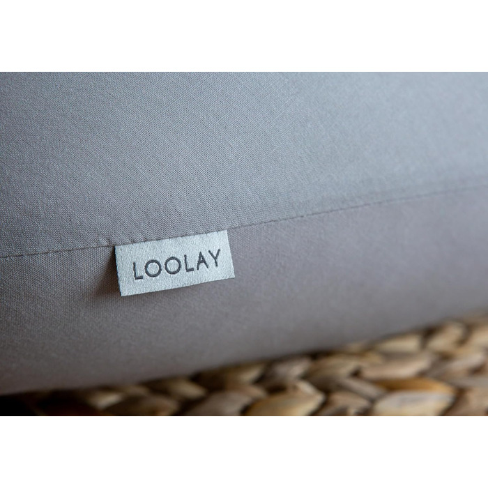 Подушка для вагітних LOOLAY - 170 см, 100% бавовна, знімний чохол, подушка для сну на бік, сірий колір
