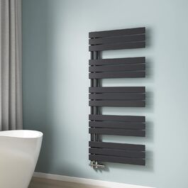 Електричний рушникосушар EMKE 104x50 см, чорний, 529W, бічний підключення