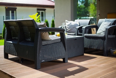 Комплект садових меблів Keter з пластику, сірий, 4 предмети