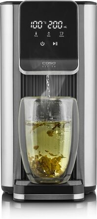 Диспенсер гарячої води CASO HW 630: 2600W, 40-100°C, 7 режимів дозування, 2.5л бак, фільтр, захист від накипу, дитячий режим, нержавіюча сталь