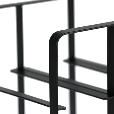 Стійка для вина Relaxdays металева на 9 пляшок, чорна, 30.5x27.5x20 см - підлоговий тримач для кухні та вітальні