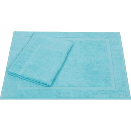Комплект з 2 килимків Betz для ванної, килимок для ванної, килимок для душу, махрова тканина розміром 50x70 см, 100 бавовна преміум-класу, колір 650 г / м2 (Бірюзовий)