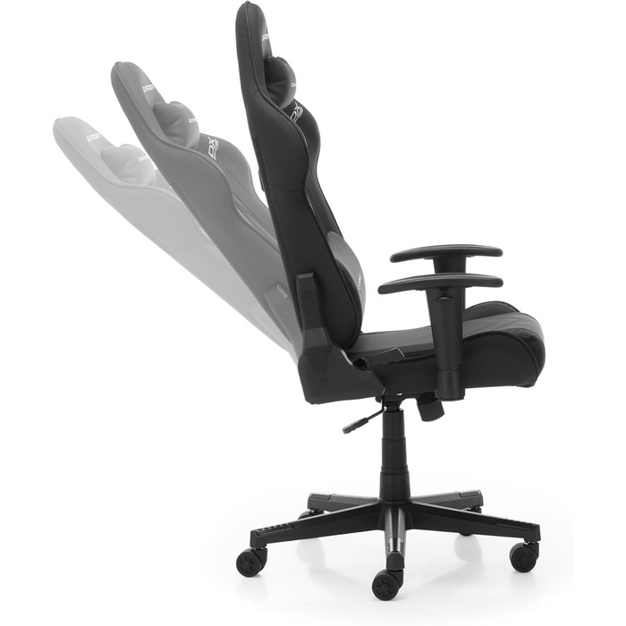 Ігровий/Офісний крісло DXRacer PRINCE 2.2 FD01 - чорно-сірий, з регулюванням висоти та функцією гойдання