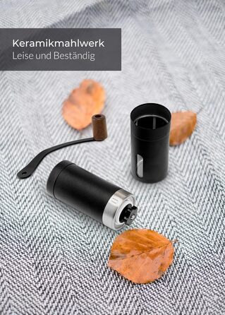 Ручна кавомолка Lambda Coffee з нержавіючої сталі та керамічним жорном | Для еспресо та інших сортів кави | З регулюванням ступеня помолу | Nautic Night