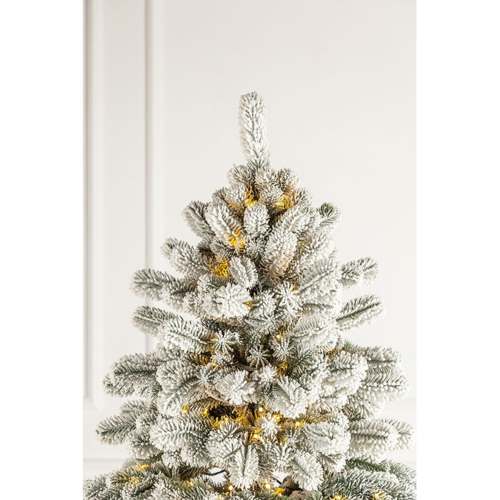 Ялинка лита 'Ковалівська' ЗАСНІЖЕНА LED (золотий - білий) 2,50м