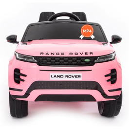 Дитячий електромобіль Range Rover Evoque, ліцензійний, 12V, MP4, шкіряне сидіння, рожевий