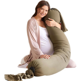 Подушка для вагітних та годування BBhugme® Dusty Olive (оливковий)