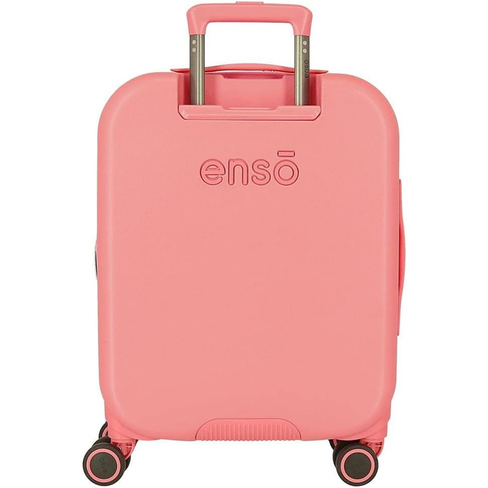 Середній чохол Enso Annie 48x70x28 см Жорстка ABS Інтегрована застібка TSA 79 л 4,32 кг 4 подвійних колеса (регулюючий чохол, корал)