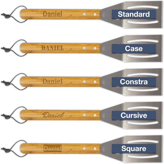 Набір для гриля BBQ з іменем - персональна гравіювання - 3 частини - з валізою для зберігання