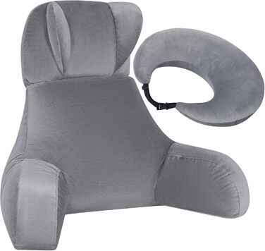 Подушка для читання та ігор AS AWESLING з підтримкою спини - подушка для шиї та попереку для ліжка, дивана, підлоги, з підставкою для ніг