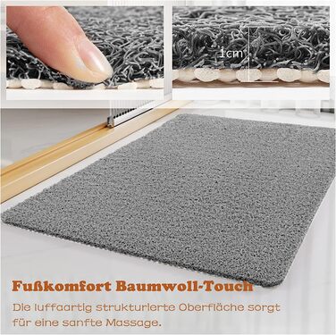 Нековзний килимок для душу Penubuy, нековзний килимок 40 * 60 см з пористою структурою, міцний і простий у догляді ( (б сірий)
