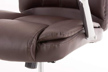 Офісне крісло Xanthos, високоякісна оббивка, чохол зі штучної шкіри, поворотний, регульований по висоті, коричневий