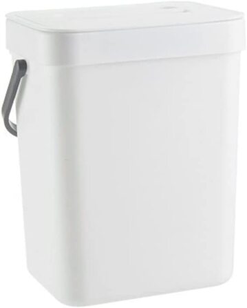 Органічне відро для компосту Boxwizard відро для компосту для кухні невеликий контейнер для компосту 3 л кухонний контейнер для сміття побутової навісний контейнер з кришкою Компостер для сміття у ванну / спальню в приміщенні (білий, 3 л 16.1*13*20.5 см)