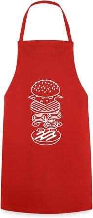 Фартух для гамбургерів Spreadshirt Burger - червоний