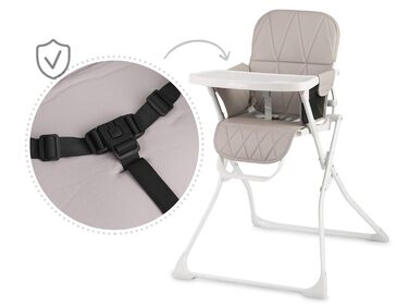 Дитячий стільчик RicoKids для годування - регульований, 6-36 місяців, сірий
