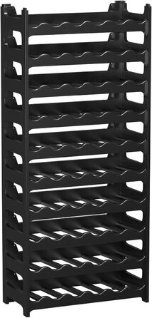 Стелаж для вина ARTECSIS на 60 пляшок, чорний, з пластику, для ресторану, модульний, стійкий