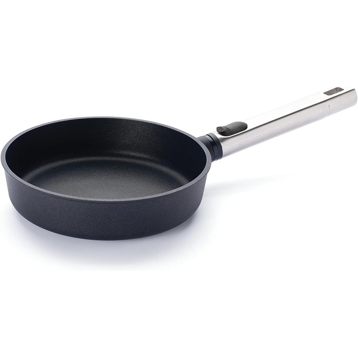 Сковорода Woll Diamond Logic XR Pro, діаметр 28 см, висота 5 см, індукційна, знімний ручка з нержавіючої сталі, антипригарне покриття, для всіх типів плит, чорна