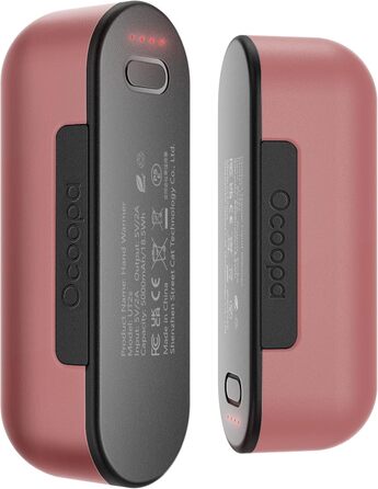 Електричний грілка для рук OCOOPA MagTwins (Рожевий), 10000 mAh, 4 режими нагріву, USB Powerbank, 2 шт.