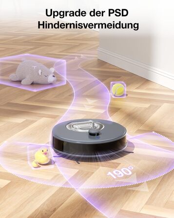 Робот-пилосос OKP L7G 3-в-1 з функцією миття, 6000Pa, LiDAR, 150 хв, WiFi, Alexa, для тварин, килимів, твердих підлог, сірий