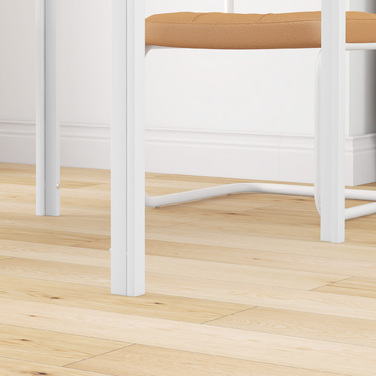 Квадратний обідній стіл на 4 особи, стільниця з загартованого скла, для кухні та їдальні, 75 x 75 x 75 см, білий